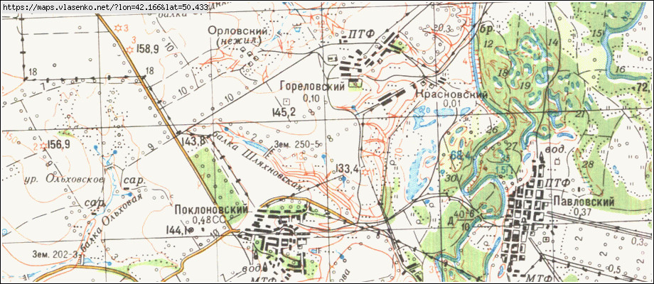 Карта ГОРЕЛОВСКИЙ, Волгоградская область, Алексеевский район