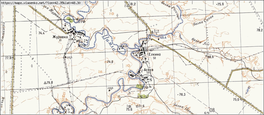 Карта АСЕЕВ, Волгоградская область, Чернышковский район