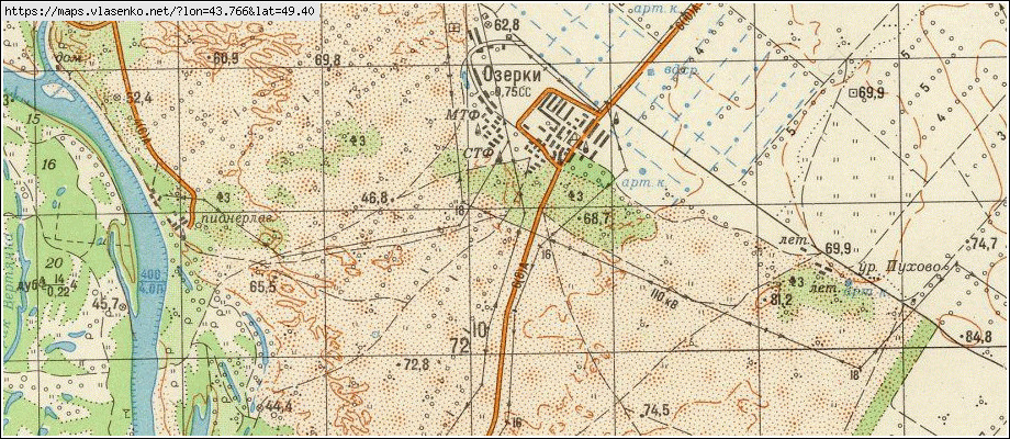 Карта ОЗЕРКИ, Волгоградская область, Иловлинский район