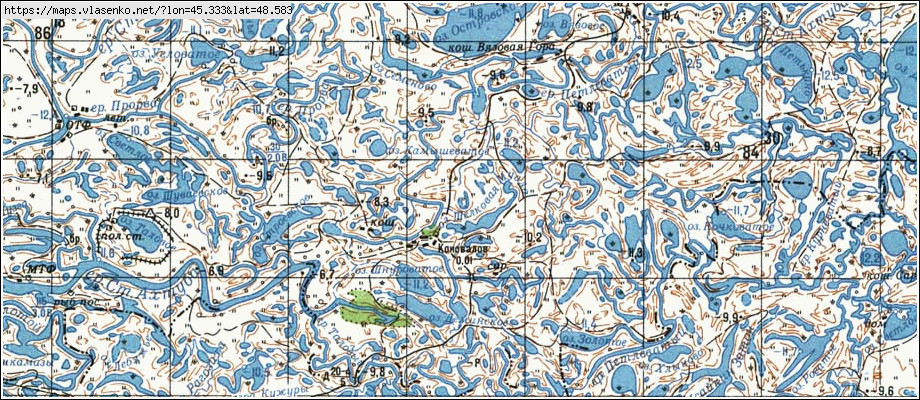 Карта КОНОВАЛОВ, Волгоградская область, Ленинский район