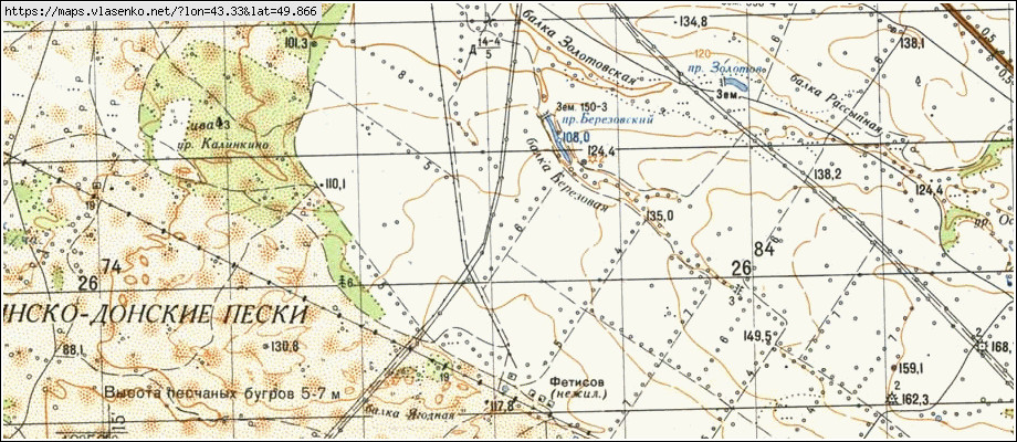 Карта ДЕМОЧКИН, Волгоградская область, Михайловский район