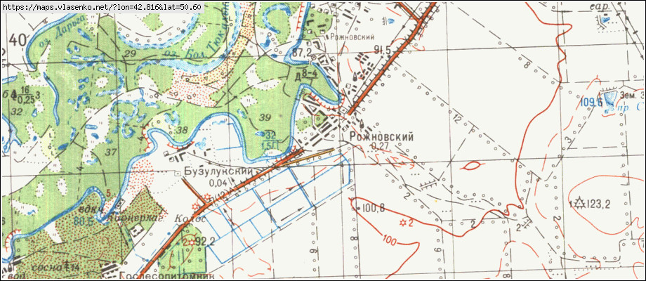 Карта РОЖНОВСКИЙ, Волгоградская область, Новоаннинский район