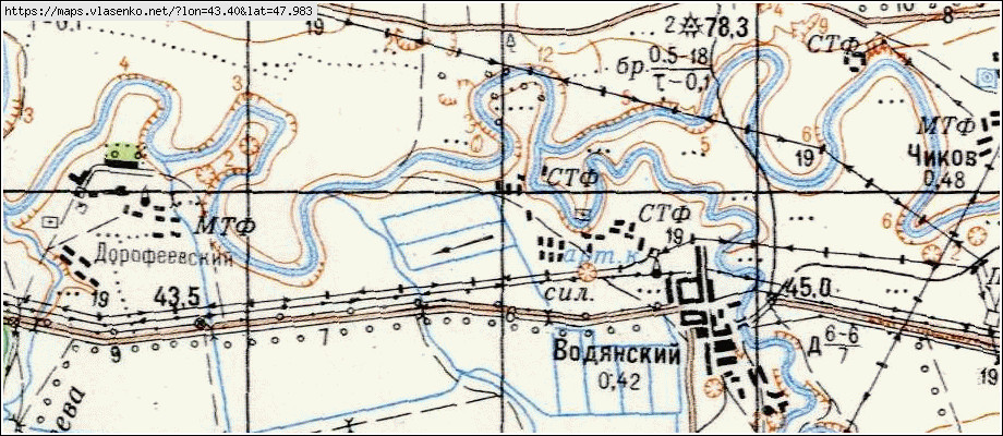 Карта ВОДЯНСКИЙ, Волгоградская область, Октябрьский район