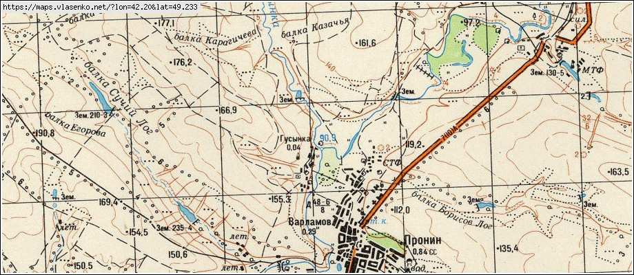 Карта ГУСЫНКА, Волгоградская область, Серафимовичский район
