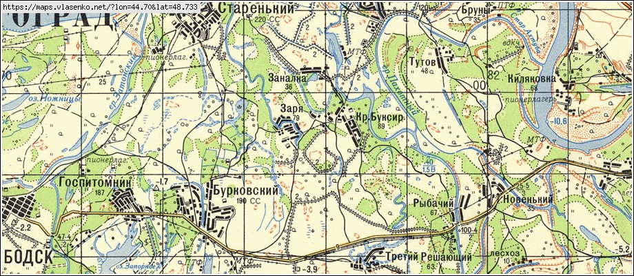 Карта ЗОНАЛЬНЫЙ, Волгоградская область, Среднеахтубинский район
