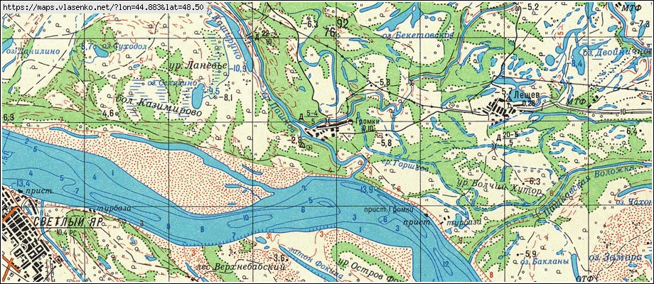 Карта ГРОМКИ, Волгоградская область, Светлоярский район