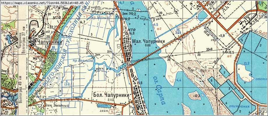 Карта МАЛЫЕ ЧАПУРНИКИ, Волгоградская область, Светлоярский район