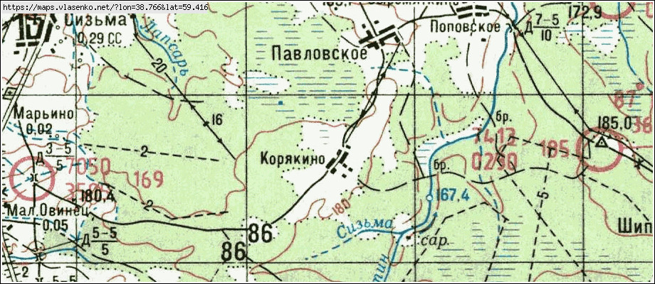 Карта шекснинский район вологодской области