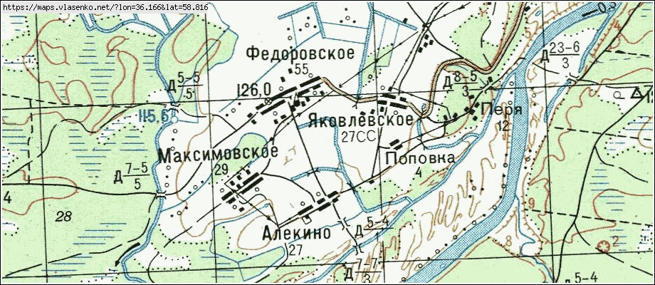 Старая карта устюженского района