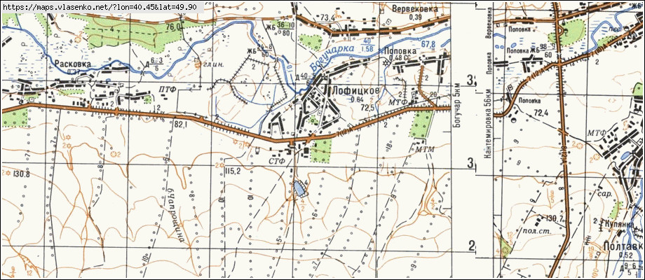 Карта богучарской области