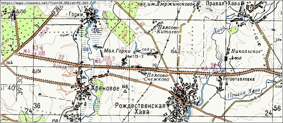 Карта новоусманского района воронежской области подробная спутник