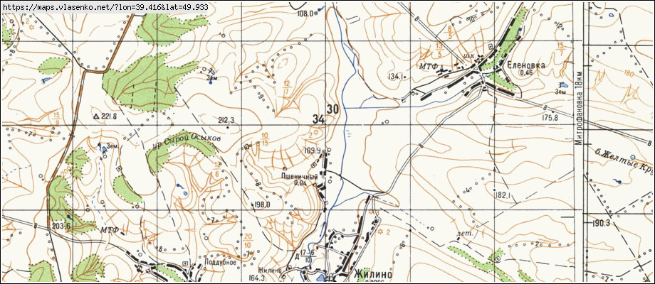 Топографическая карта борисоглебского района воронежской области