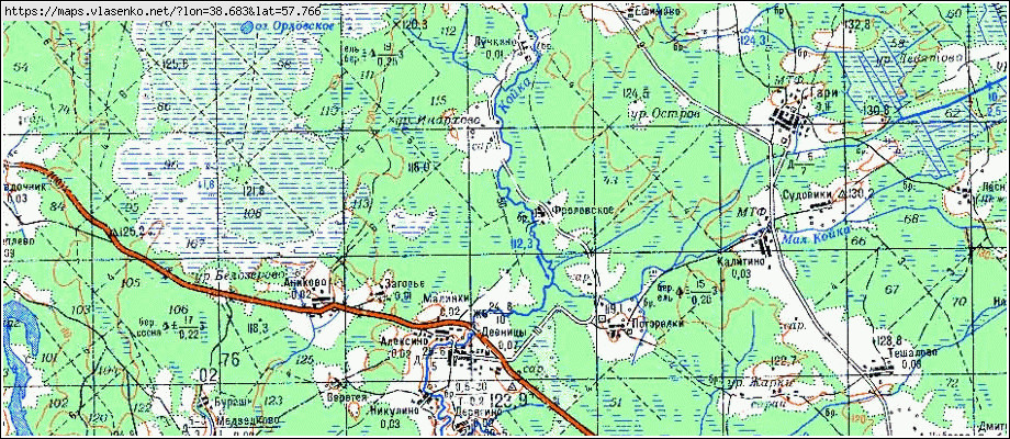 Фроловское озеры карта