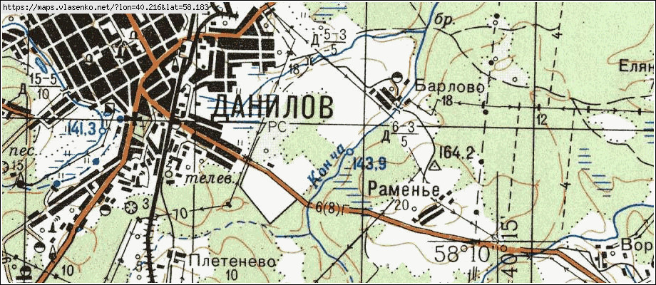 Карта данилова ярославской области с улицами и домами