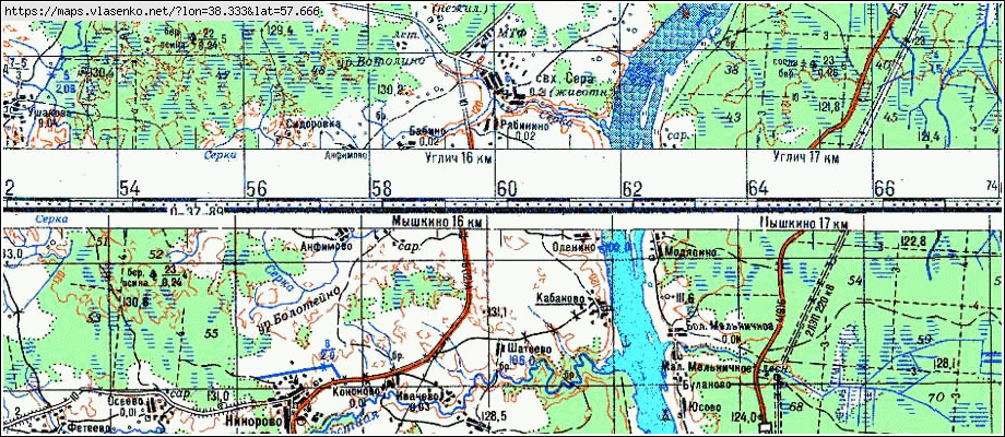 Карта рябинино чердынский район