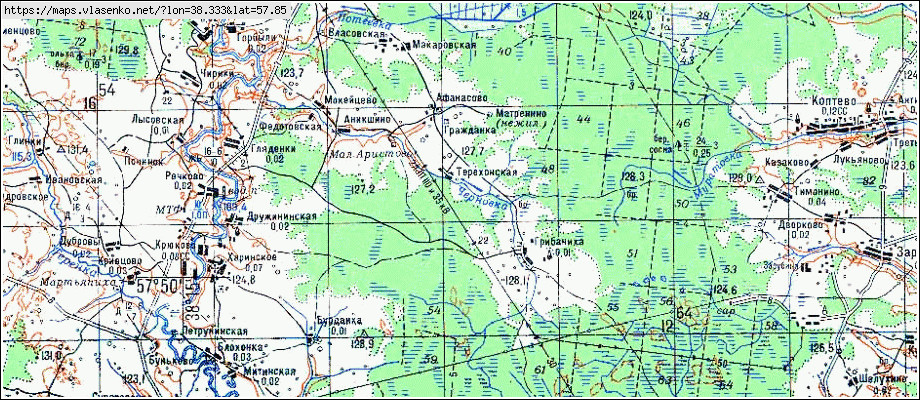 Карта мышкинский район