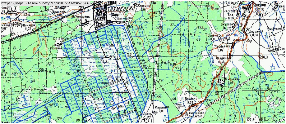 Старая карта некоузского района