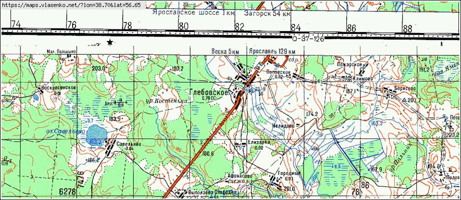 Великое село ярославская область карта