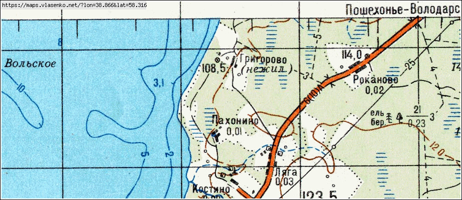 Карта рыбинского района ярославской области с деревнями и дорогами