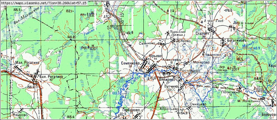 Топографическая карта угличского района