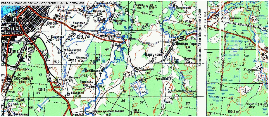 Карта угличского района ярославской области