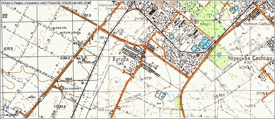 Карта ХУТОРИ, Черкаська область, Черкаський район
