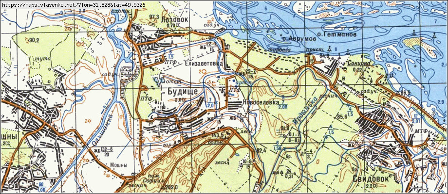 Карта НОВОСЕЛІВКА, Черкаська область, Черкаський район