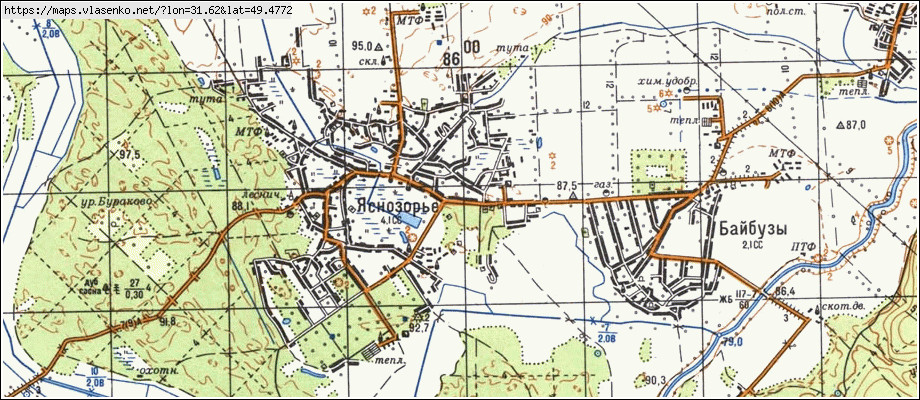 Карта ЯСНОЗІР'Я, Черкаська область, Черкаський район