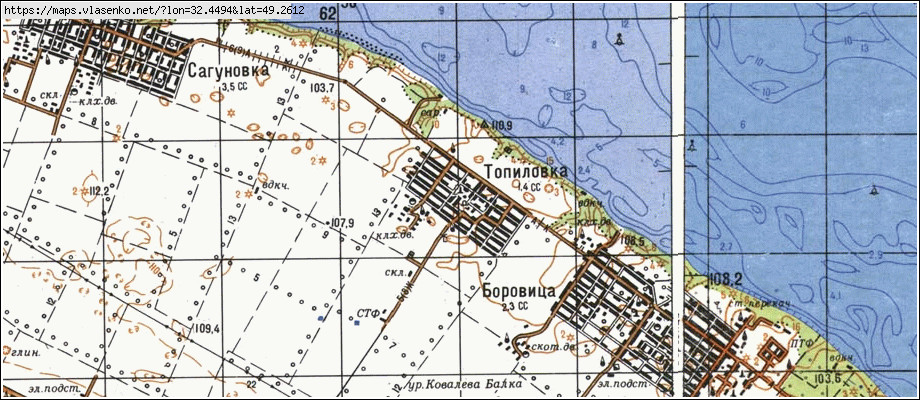 Карта ТОПИЛІВКА, Черкаська область, Чигиринський район