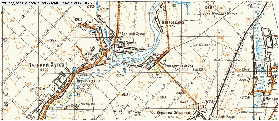 Карта РОЖДЕСТВЕНСЬКЕ, Черкаська область, Драбівський район