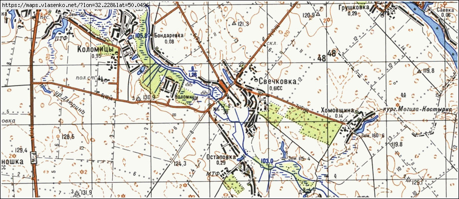 Карта СВІЧКІВКА, Черкаська область, Драбівський район