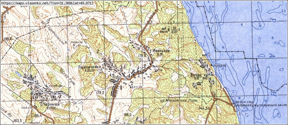 Карта ІВАНЬКІВ, Черкаська область, Канівський район