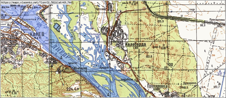 Карта КЕЛЕБЕРДА, Черкаська область, Канівський район