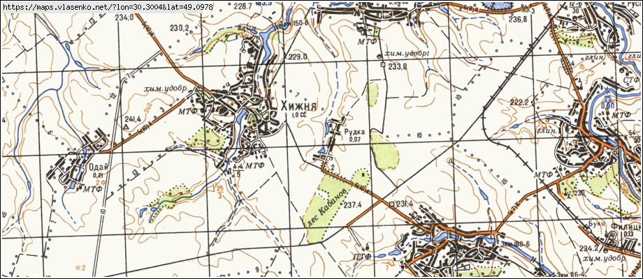 Карта РУДКА, Черкаська область, Маньківський район