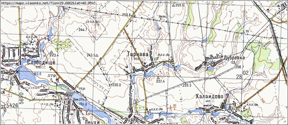 Карта ТАРНАВА, Черкаська область, Монастирищенський район