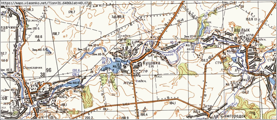 Карта КУЦІВКА, Черкаська область, Смілянський район
