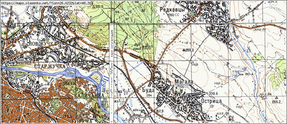 Карта БУДА, Чернівецька область, Новоселицький район