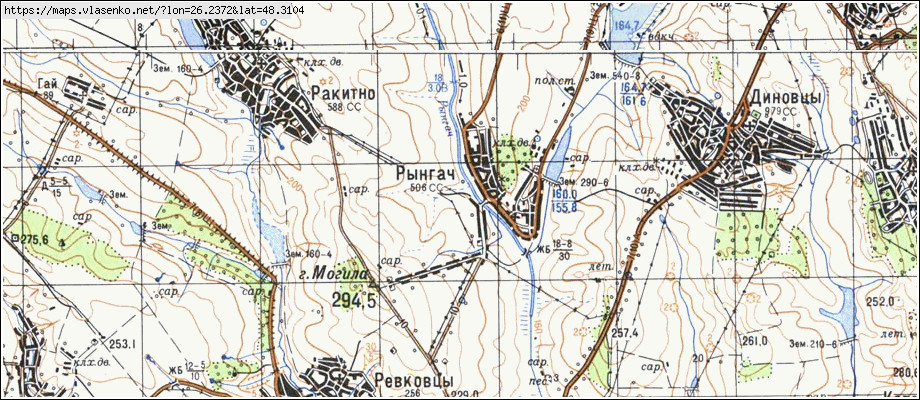 Карта РИНГАЧ, Чернівецька область, Новоселицький район