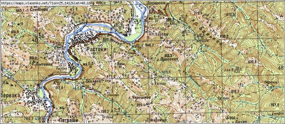 Карта РОЗТОКИ, Чернівецька область, Путильський район