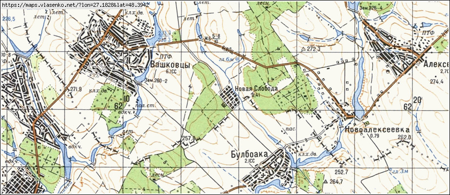 Карта НОВА СЛОБОДА, Чернівецька область, Сокирянський район