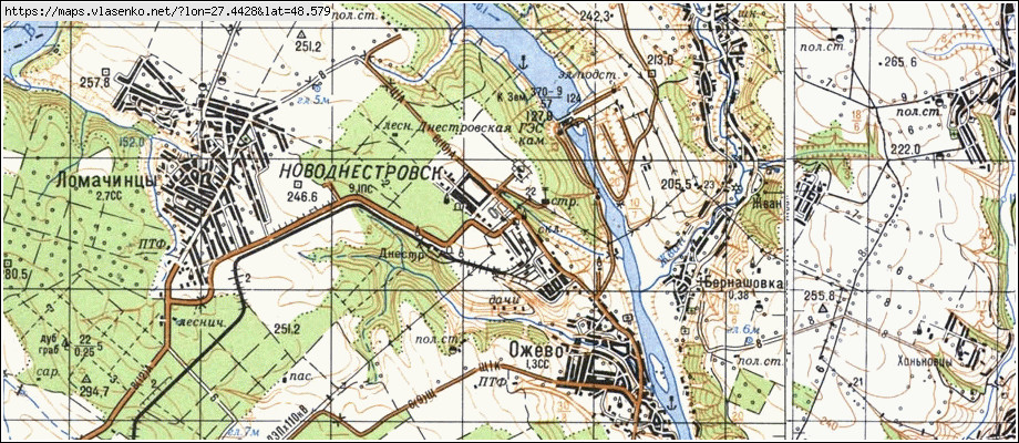Карта НОВОДНІСТРОВСЬК, Чернівецька область, Сокирянський район