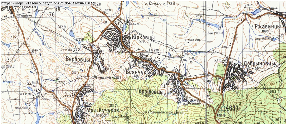 Карта БОЯНЧУК, Чернівецька область, Заставнівський район