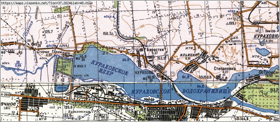 Карта БЕРЕСТКИ, Донецька область, Красноармійський район