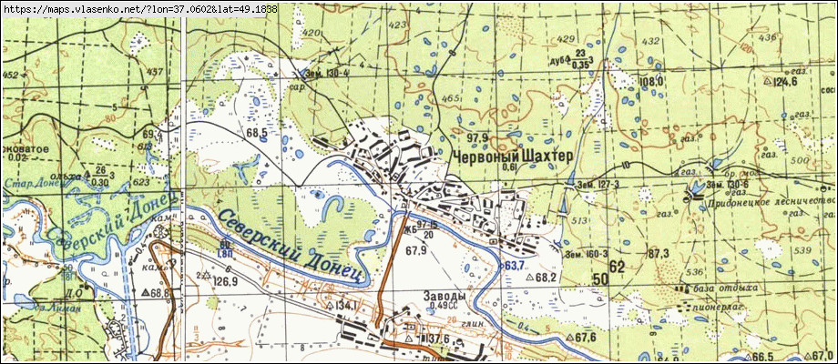 Карта изюмского района