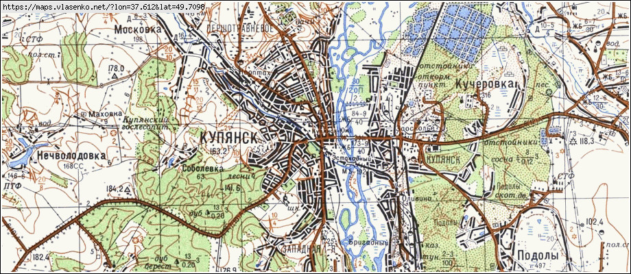 Карта купянского района харьковской области с деревнями