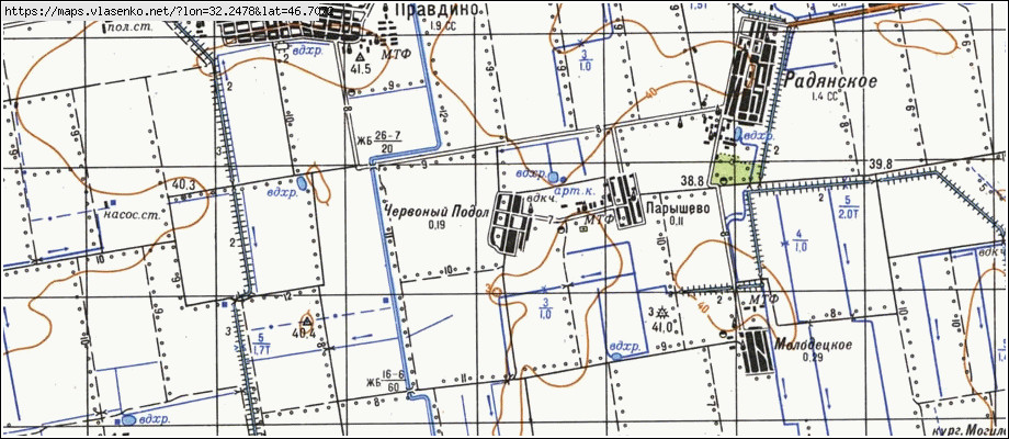 Карта ЧЕРВОНИЙ ПОДІЛ, Херсонська область, Білозерський район