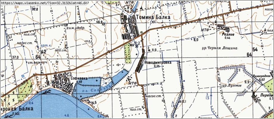 Карта НОВОДМИТРІВКА, Херсонська область, Білозерський район