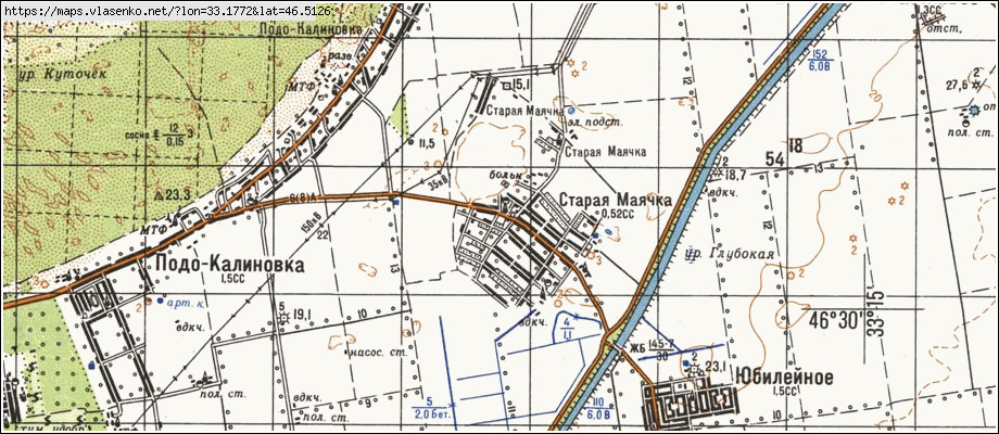 Карта СТАРА МАЯЧКА, Херсонська область, Цюрупинський район