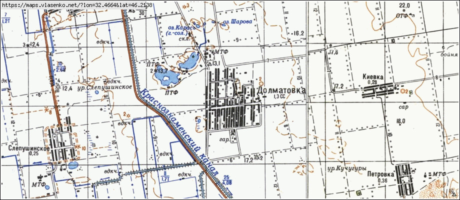 Карта ДОЛМАТІВКА, Херсонська область, Голопристанський район