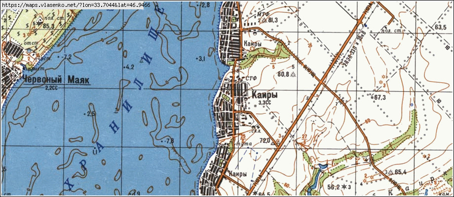 Карта КАЇРИ, Херсонська область, Горностаївський район